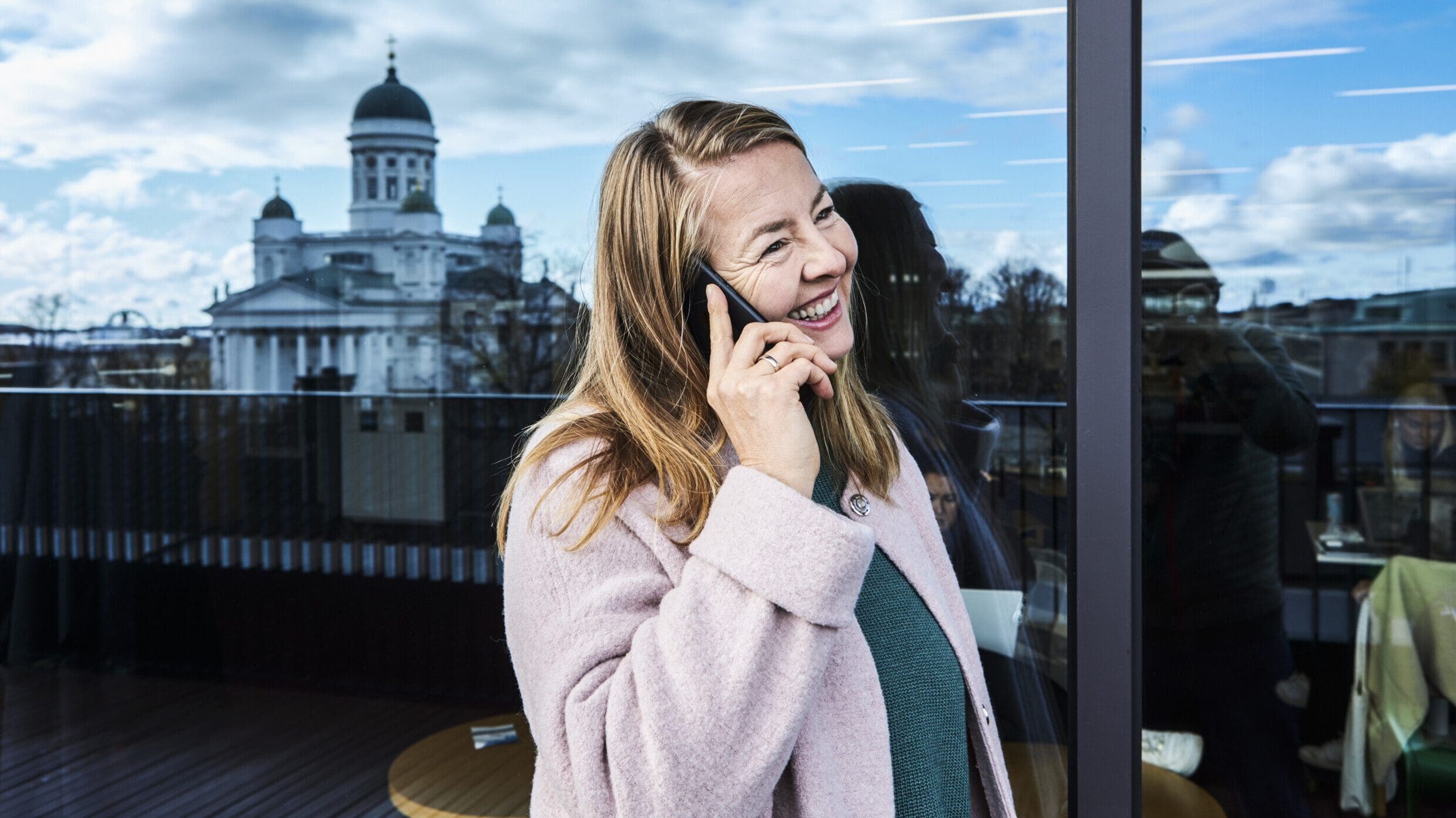 Woman talking on the phone
