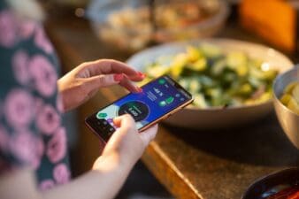 Person using the Carbon Ego app