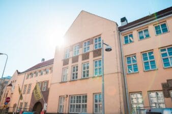 The main building of Maria 01 on a sunny day