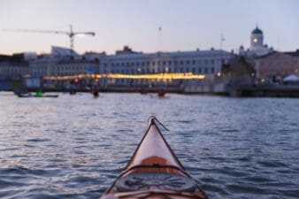 Canoeing near the Market Square