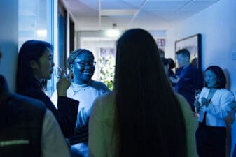 A group discussing at a Slush side event by Helsinki Partners.